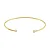 Bracelete Aberto Zircônias Folheado a Ouro 18K - Imagem 1