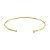 Bracelete Aberto Zircônias Folheado a Ouro 18K - Imagem 1