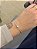 Bracelete Aberto Coração Cristal Folheado a Prata 925 - Imagem 1