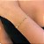 Pulseira Correntinha coração e Corações Lisos Folheado a Ouro 18K - Imagem 1