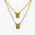 Colar Escapulário Clássico Elo Cartier Folheado a Ouro 18K - Imagem 1