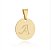 Pingente Moeda Letra Folheado a Ouro 18K - Imagem 2