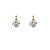Brinco Ponto de Luz Pendente Folheado a Ouro 18K - Imagem 1