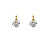 Brinco Ponto de Luz Pendente Folheado a Ouro 18K - Imagem 1