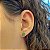 Brinco Chuveirinho Verde Cravejado Folheado a Ouro 18k - Imagem 1