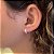 Brinco de Argola Cravejada Pequena Dois Fios Folheado a Prata 925 - Imagem 1
