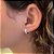 Brinco de Argola Cravejada Pequena Dois Fios Folheado a Prata 925 - Imagem 1
