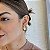 Brinco Gota Lisa Desenhada Folheado a Ouro 18k - Imagem 1