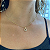 Colar Circulo Cravejado Ponteiras Folheado a Ouro 18K - Imagem 1