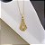 Colar Nossa Senhora Manto Liso Folheado a Ouro 18k - Imagem 1
