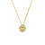Colar Mandala Cruz Borda Cravejada Cristal Folheado a Ouro 18K - Imagem 2