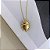 Colar Mandala Cruz Borda Cravejada Cristal Folheado a Ouro 18K - Imagem 1