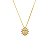 Colar Mandala Cruz Borda Cravejada Cristal Folheado a Ouro 18K - Imagem 2