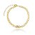 Pulseira Personalizada Groumet Com Letra Cravejado Folheado a Ouro 18K - Imagem 2