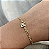 Pulseira Personalizada Groumet Com Letra Cravejado Folheado a Ouro 18K - Imagem 2