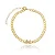 Pulseira Personalizada Groumet Com Letra Cravejado Folheado a Ouro 18K - Imagem 1
