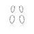 Duo de Argolas Fio Torcido Folheado a Prata 925 - Imagem 1