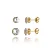 Duo de Ponto de Luz M e G Folheado a Ouro 18K - Imagem 1