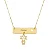 Colar uma Placa com um Pingente Folheado a Ouro 18k - Imagem 1