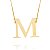 Monograma Liso 1 Letra Folheado a Ouro 18k - Imagem 1