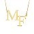 Monograma Liso 2 Letras Folheado a Ouro 18k - Imagem 1