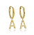 Brinco Argola Letra Lisa Folheado a Ouro 18K - Imagem 1