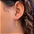 Brinco de Argola Pingente Chave Folheado a Ouro 18k - Imagem 1