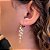 Brinco de Argola 3 Fios Perolas Folheado a Ouro 18k - Imagem 1