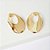 Brinco Oval Vazado Orgânico Folheado a Ouro 18k - Imagem 1