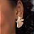 Brinco Petala Grande Detalhes Folheado a Ouro 18k - Imagem 2