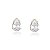 Brinco Gota Cristal Zircônia com Galeria Folheado a Ouro 18K - Imagem 1