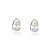 Brinco Gota Cristal Zircônia com Galeria Folheado a Ouro 18K - Imagem 1