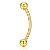 Piercing Bananinha 12mm Folheado a Ouro 18K - Imagem 1
