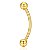 Piercing Bananinha 8mm Folheado a Ouro 18K - Imagem 1