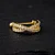 Piercing 2 em 1 Meia Argola Fios Entrelaçados Folheado a Ouro 18k - Imagem 2