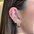 Piercing Cobra Lisa Folheado a Ouro 18k - Imagem 2