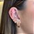 Piercing Cobra Lisa Folheado a Ouro 18k - Imagem 2