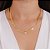 Colar Herringbone Corações Lisos Folheado a Ouro 18k - Imagem 1