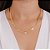 Colar Herringbone Corações Lisos Folheado a Ouro 18k - Imagem 1