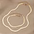 Colar Choker Fita Heringbone Folheado a Ouro 18k - Imagem 3