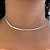 Colar Choker Fita Heringbone Folheado a Prata 925 - Imagem 1