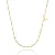 Colar Inicial Corrente Retangular Folheado a Ouro 18k - Imagem 3