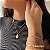 Colar Inicial Corrente Retangular Folheado a Ouro 18k - Imagem 4