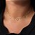 Choker Corações Vazados Soldados Folheado a Ouro 18k - Imagem 1