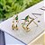 Brinco Earcuff Fio Cravejado e Fio Liso com Gota Verde Folheado a ouro 18K - Imagem 1