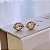 Brinco Navete Cristal com Borda Cravejada Folhedo a ouro 18K - Imagem 1