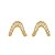 Brinco Curvo Cravejado Folheado a ouro 18K - Imagem 2