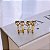Brinco Earjacket Fio Liso e Fio Cravejado e Dois Corações Cristal Folheado a ouro 18K - Imagem 1