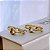 Brinco Earjacket Fio Liso e Fio Cravejado com Coração Cristal Folheado a ouro 18K - Imagem 1
