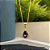 Colar Gota Zirconia Lilás e Borda Cravejada com Zirconias Cristal Folheado a Ouro 18k - Imagem 1